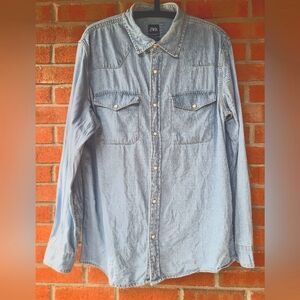 Zara US L light blue denim shirt